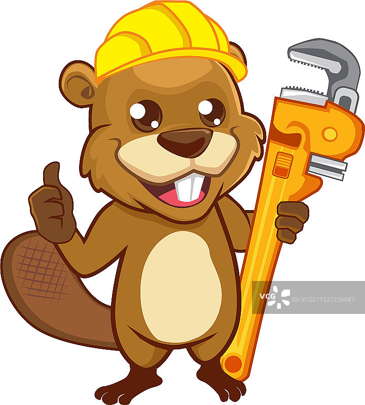 海狸吉祥物卡通图片素材