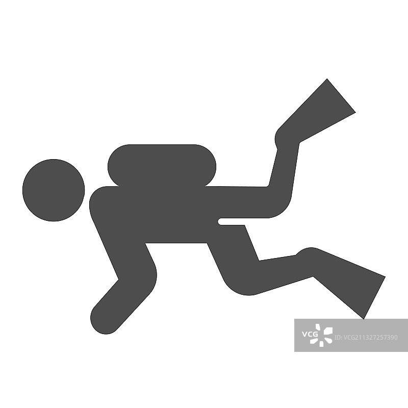 水肺潜水员水上乐园概念图标图片素材