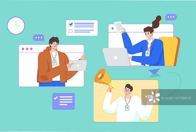 在线视频会议图片素材