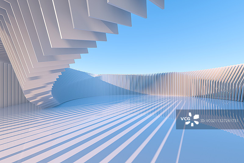 3D现代抽象几何空间背景图片素材