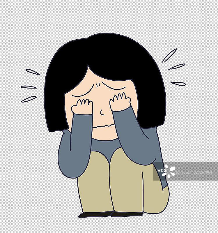 元素：哭泣的女人图片素材