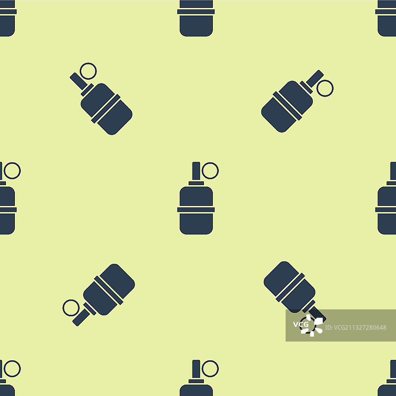 蓝色手榴弹图标无缝图案图片素材