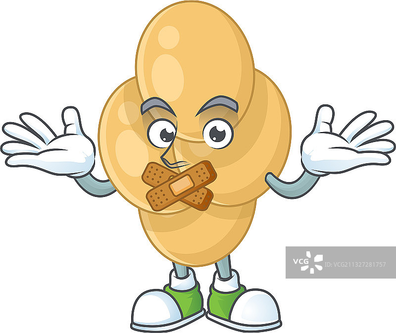 做出安静手势的百日咳杆菌图片素材