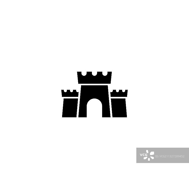 城堡图标保护塔防符号图片素材