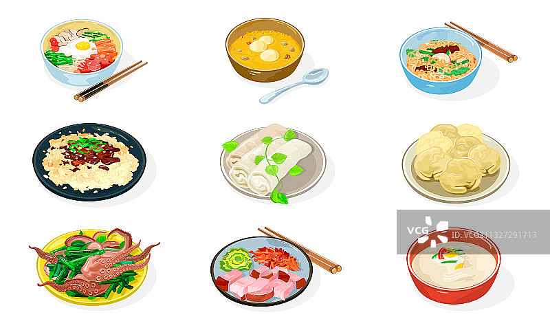 韩式菜肴碗碟大合集图片素材