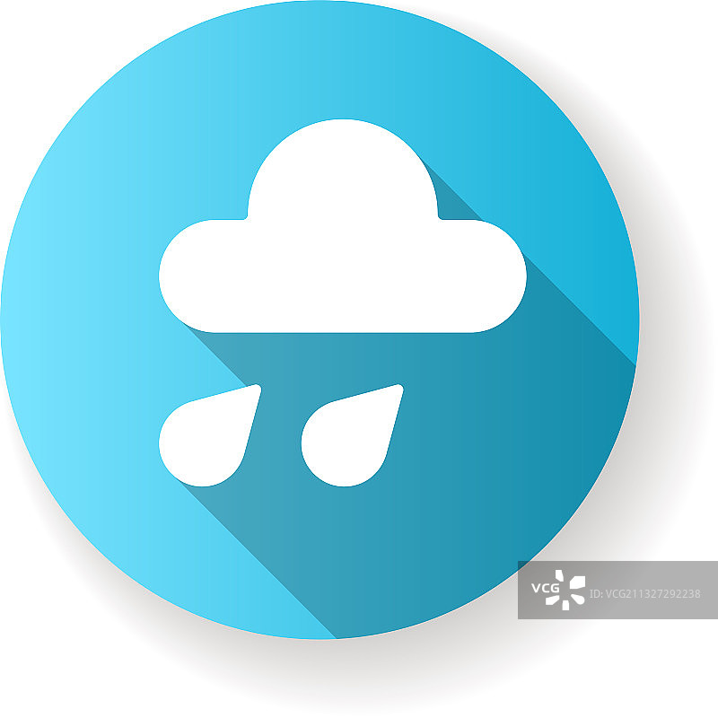 天气预报App蓝色扁平设计长阴影图片素材