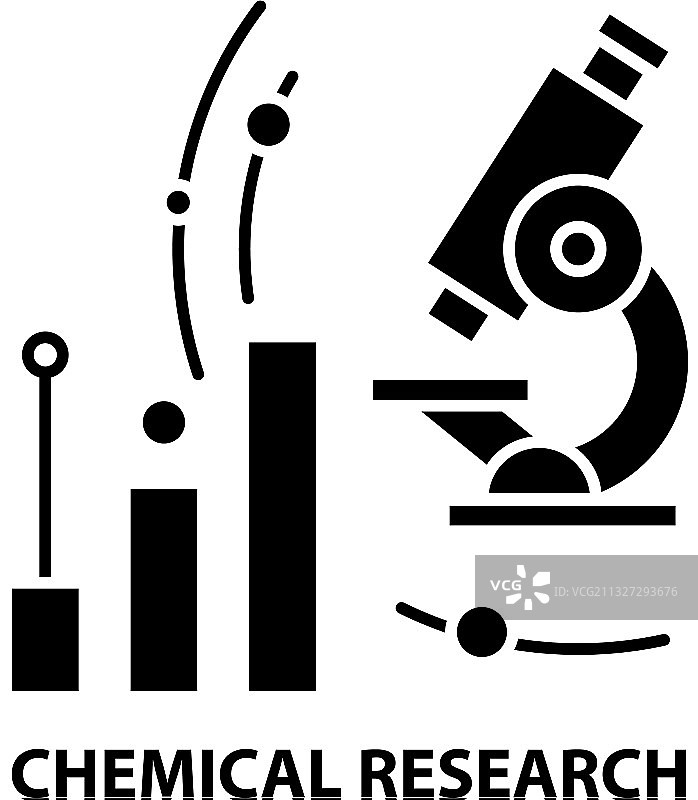 化学研究黑色图标标志图片素材