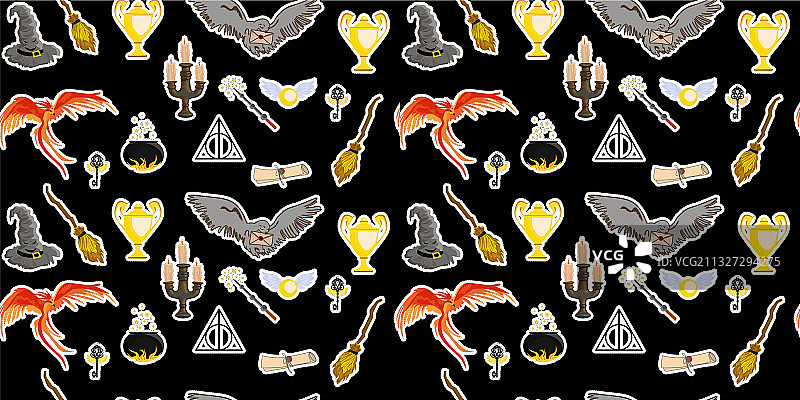 万圣节魔法物品图案图片素材