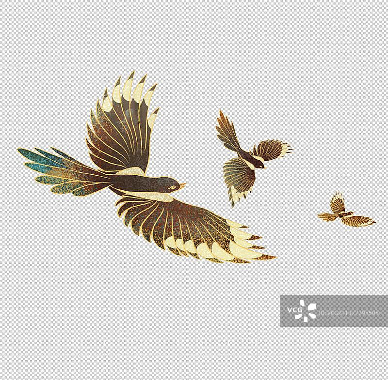 喜鹊插画图片素材