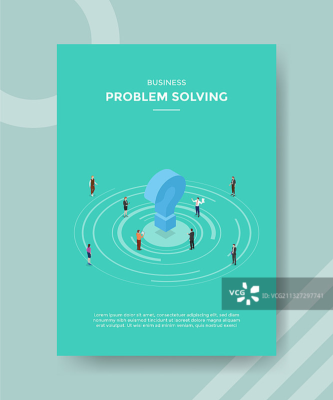 围绕问题的商务难题解决图片素材