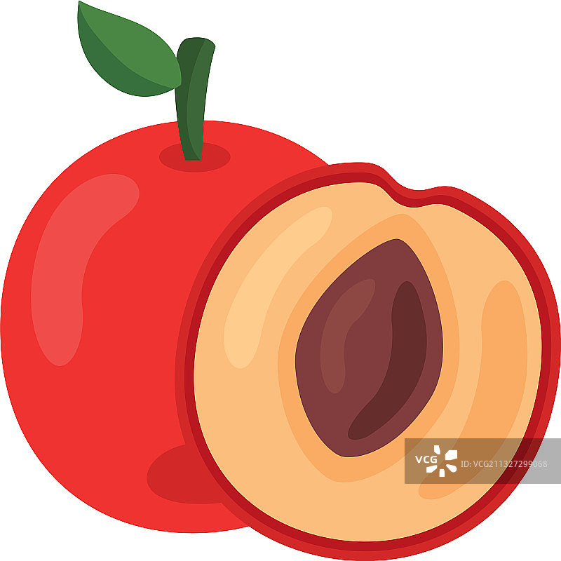 新鲜桃子水果健康食品图标图片素材
