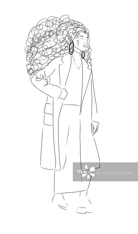 黑白背景的女人图片素材