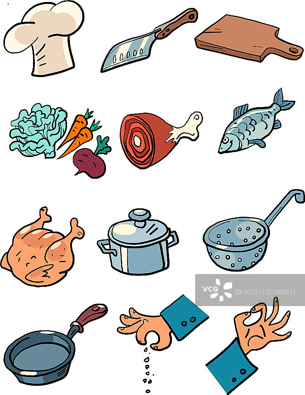 烹饪厨房香料食物合集图片素材