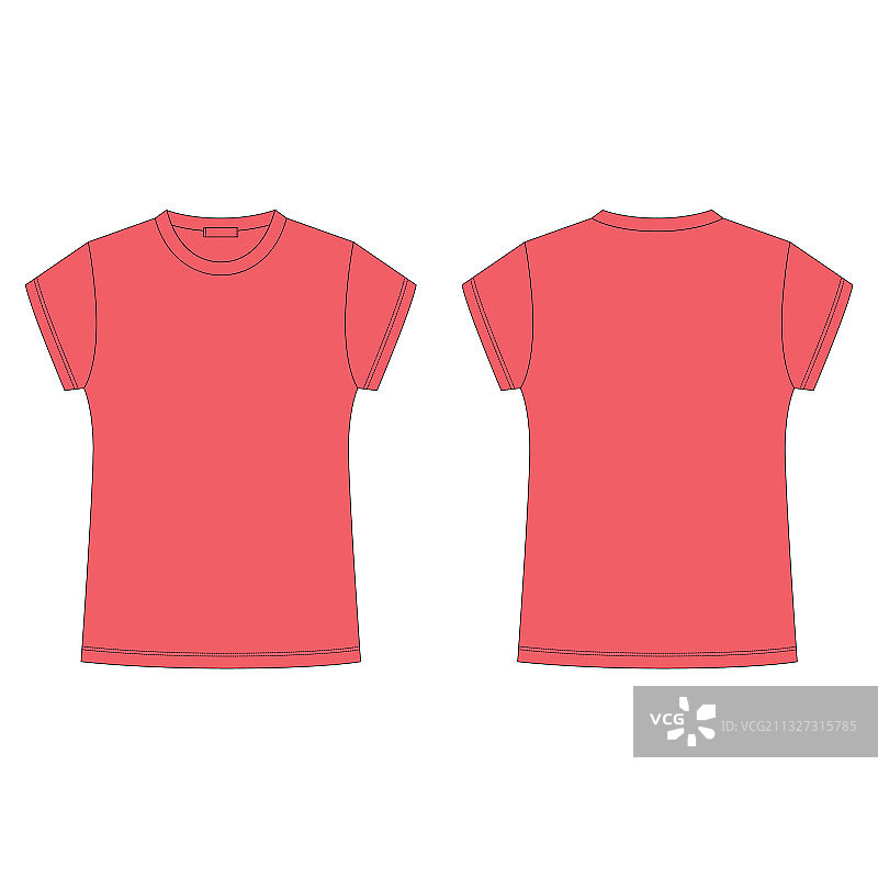 红色空白T恤模板图片素材