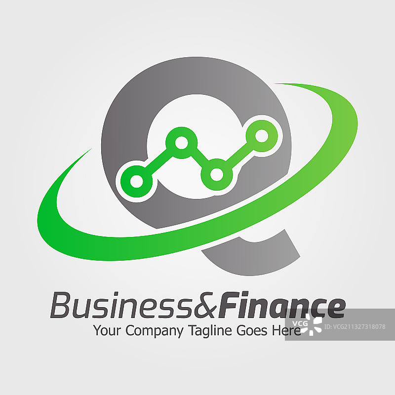 彩色字母Q标志模板图片素材