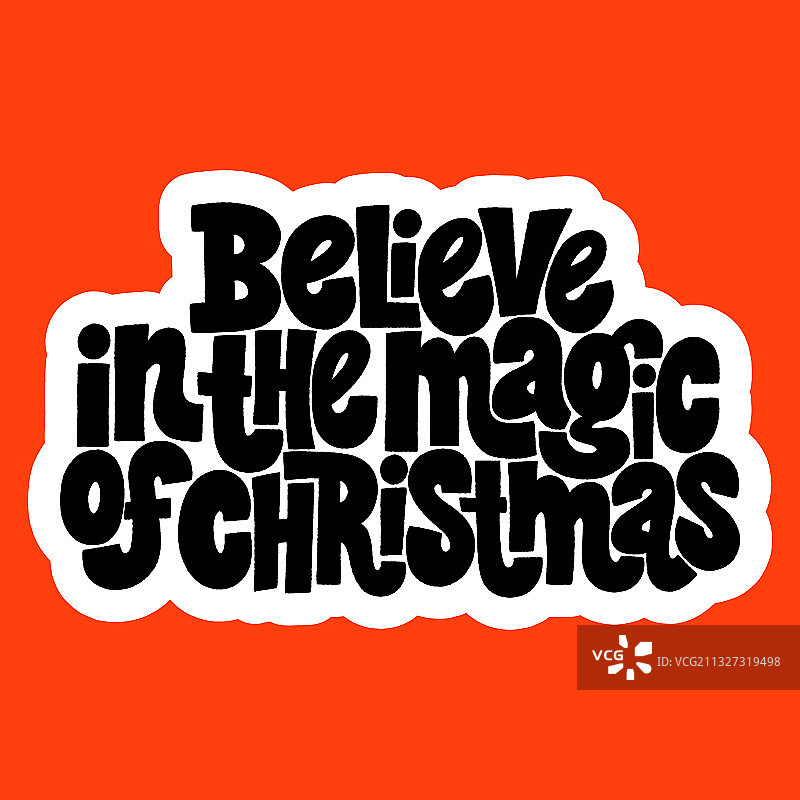 相信魔法圣诞节字母引言图片素材