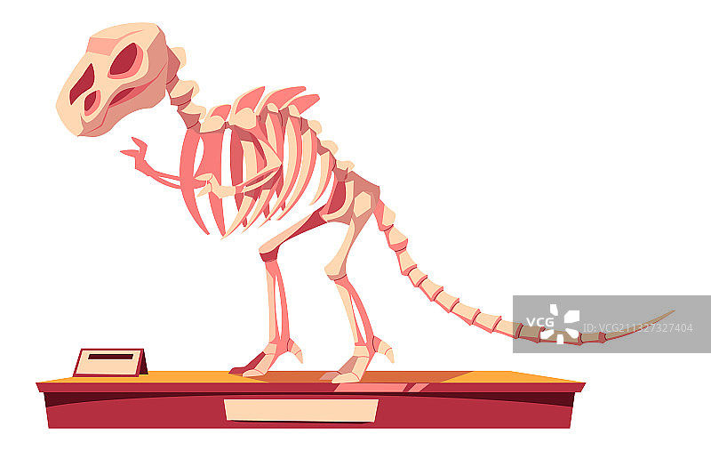 恐龙骨骼化石图片素材