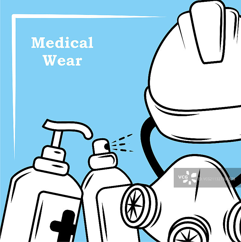 医疗防护装备和凝胶套装图片素材