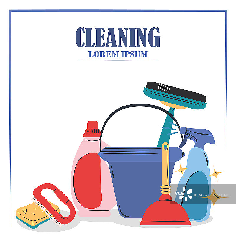 清洁用品水桶柱塞刷喷雾图片素材