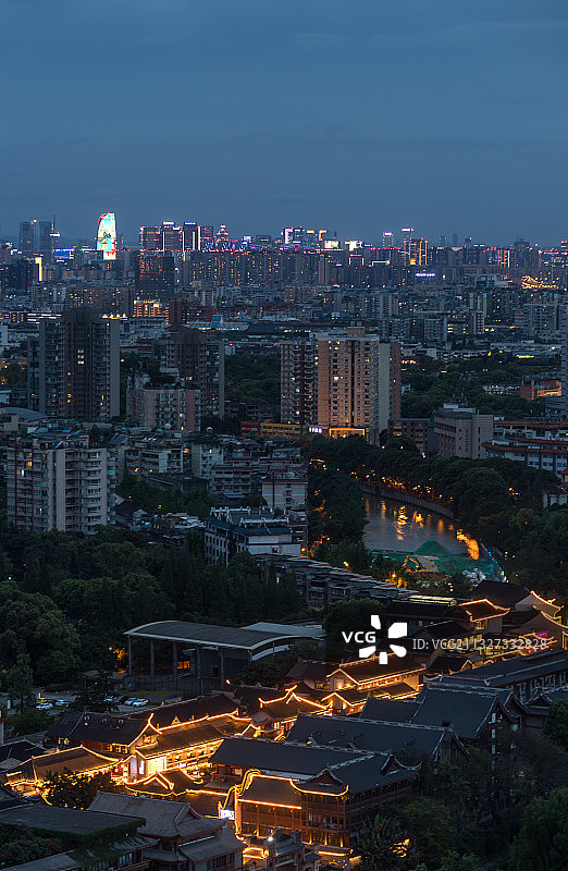 琴台路夜景图片素材