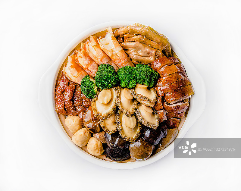 影棚拍摄佛跳墙特写图片素材