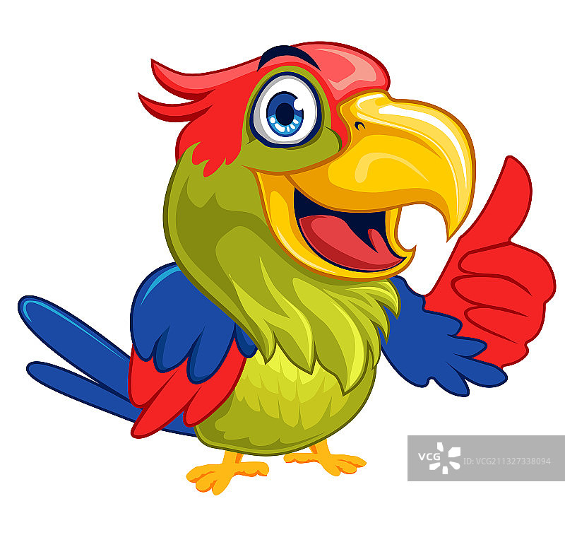 鹦鹉吉祥物卡通图片素材