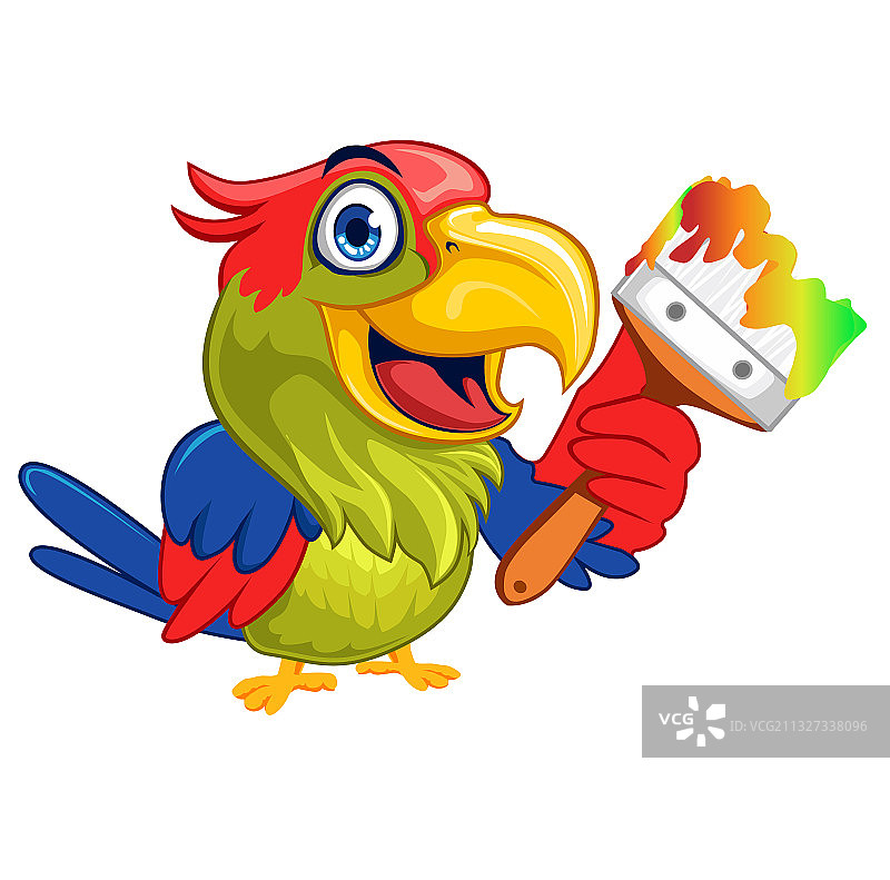 鹦鹉吉祥物卡通图片素材