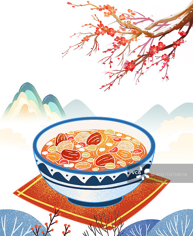 梅花腊八节图片素材