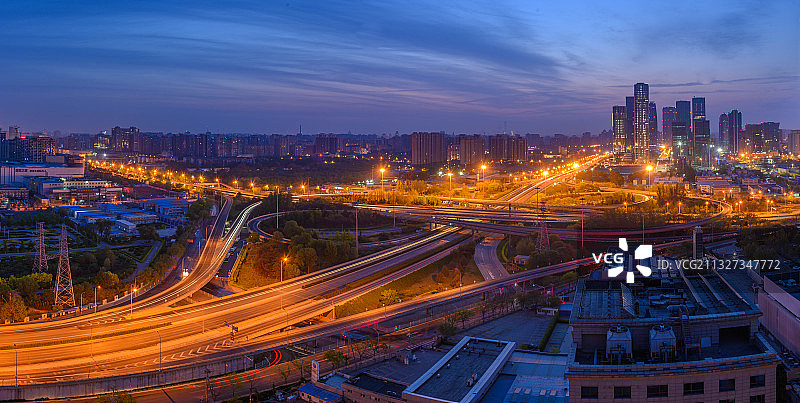 清晨中的丽泽桥图片素材