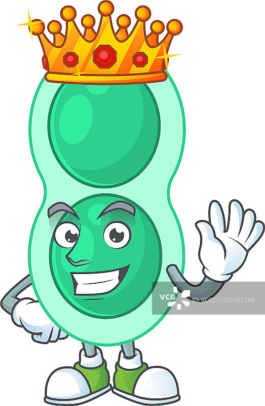 迷人的国王绿色肺炎链球菌图片素材