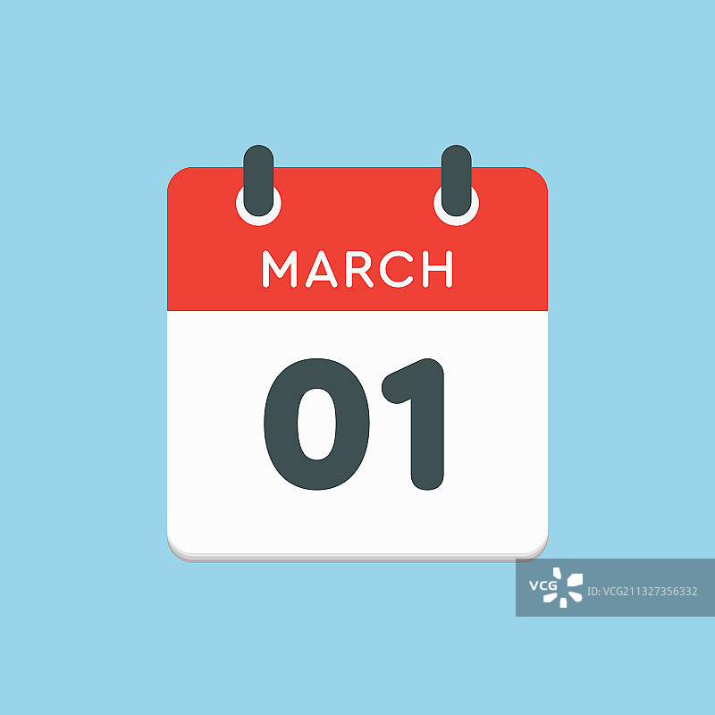 3月1日日历模板图标图片素材