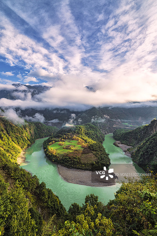 云南省怒江州怒江第一湾图片素材