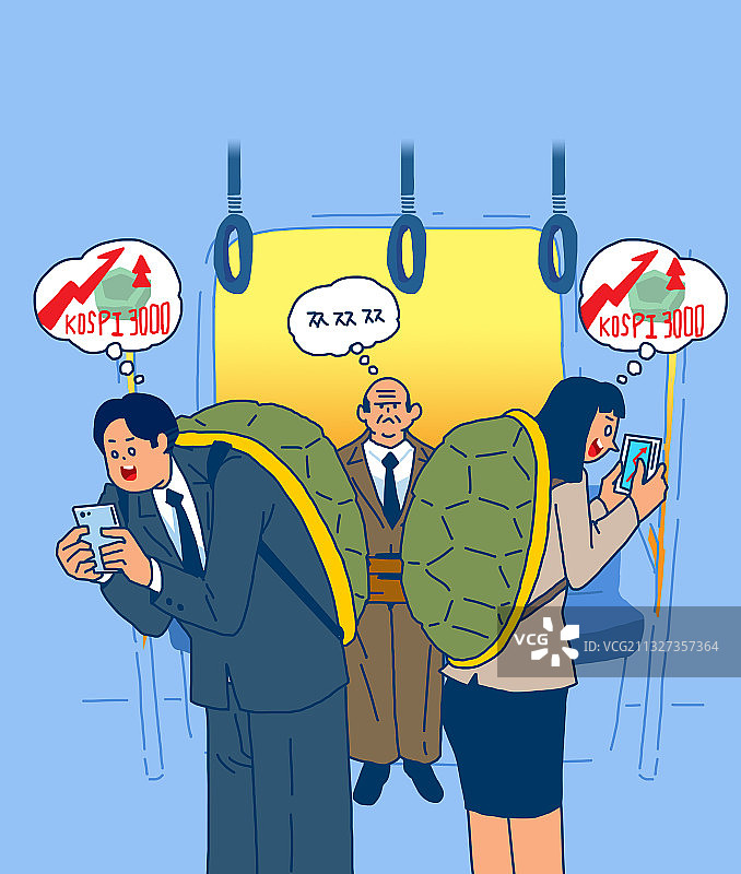 经济衰退股市股票指数财富管理插画图片素材