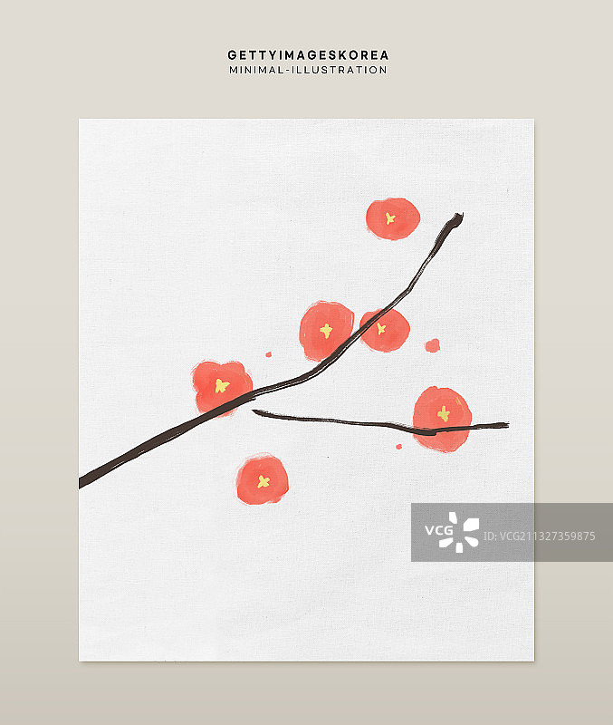 春季内饰油画装饰画插画图片素材