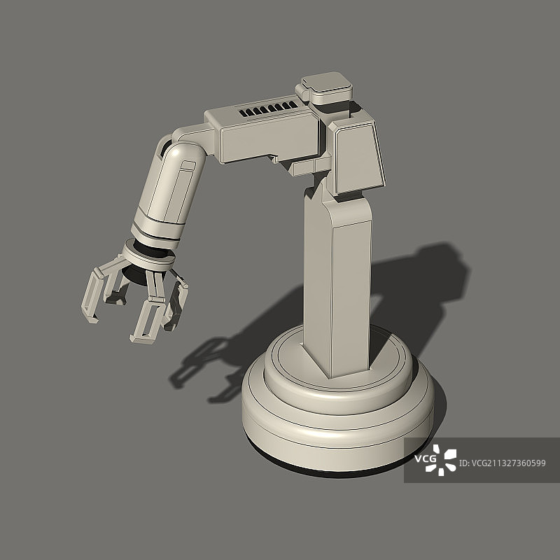3D机械臂生产设备人工智能模型图片素材