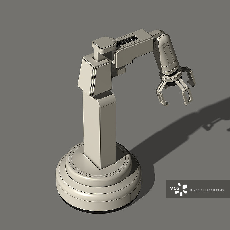 3D机械臂生产设备人工智能模型图片素材