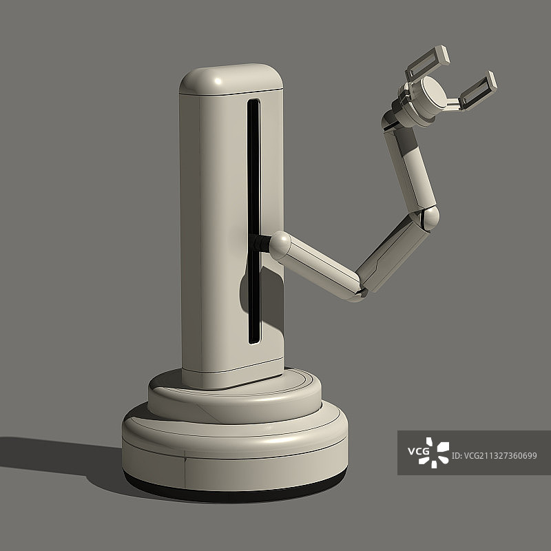 3D机械臂生产设备人工智能模型图片素材