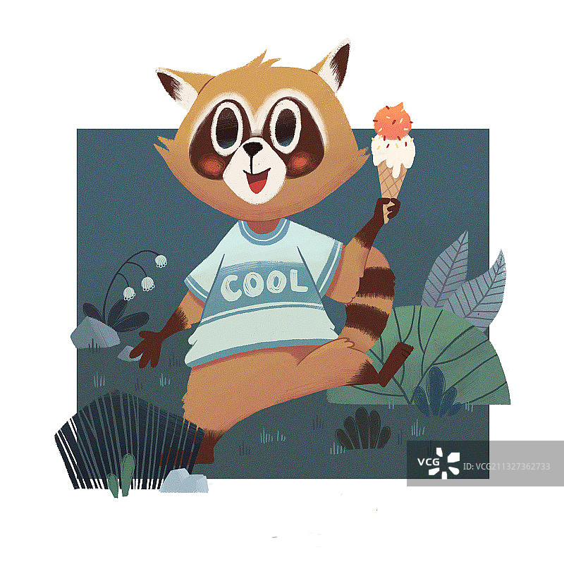 可爱小浣熊图片素材