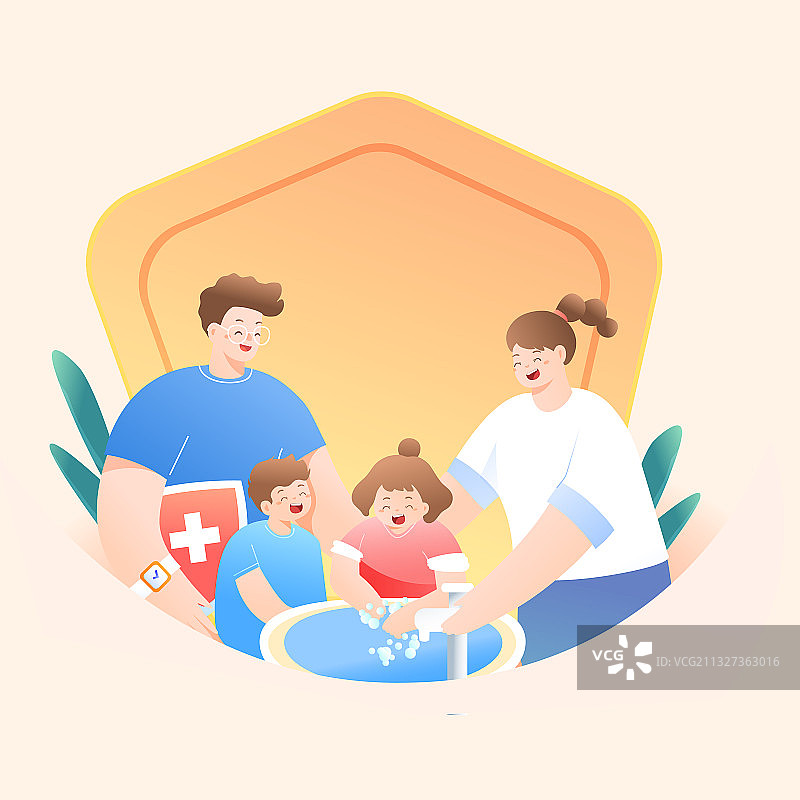 卡通母亲节父亲节亲子家人儿童节学生青少年母婴出游旅行矢量插画图片素材