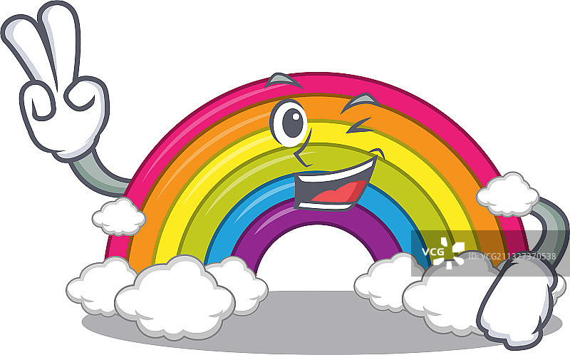 快乐的彩虹卡通设计理念图片素材