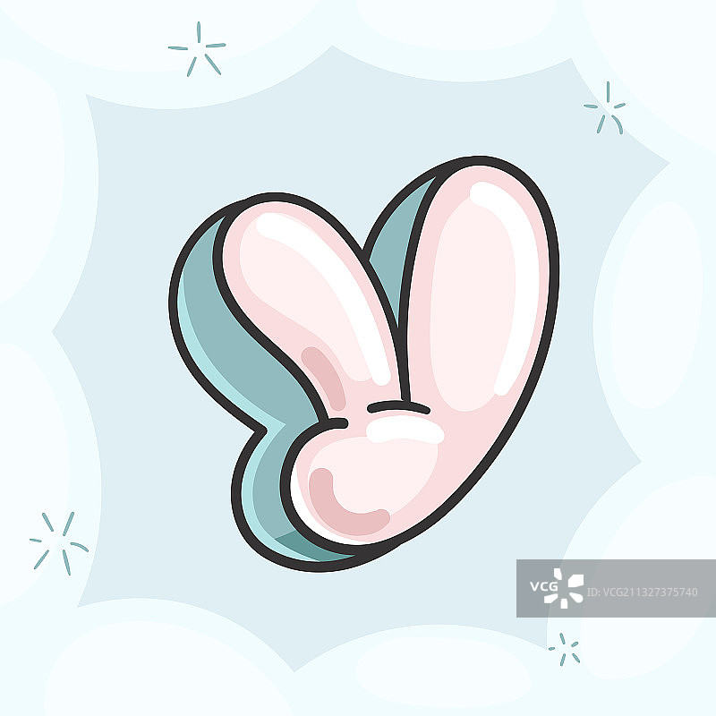 字母V气泡图片素材