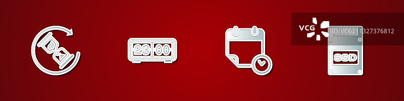 复古翻页钟日历图片素材