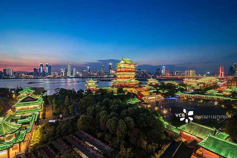 南昌滕王阁夜景图片素材