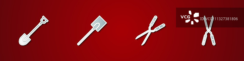 园艺铲子手工剪刀图片素材