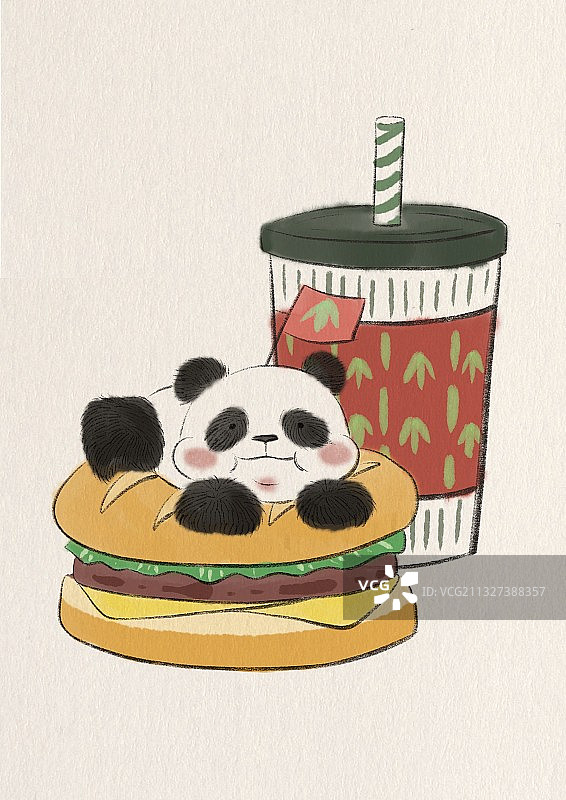 熊猫套餐图片素材
