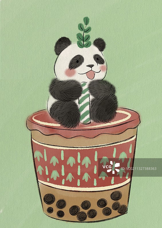 熊猫套餐图片素材