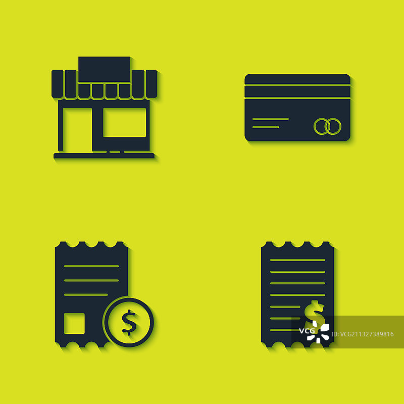 购物场景：商场店铺纸质支票图片素材