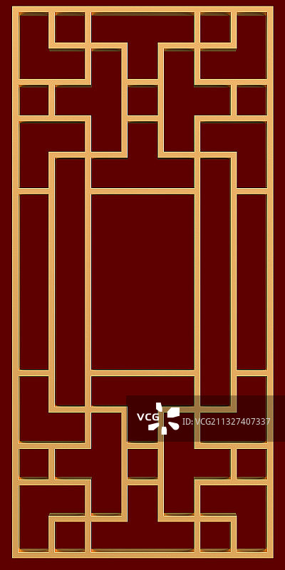 3D复古金色窗户图片素材