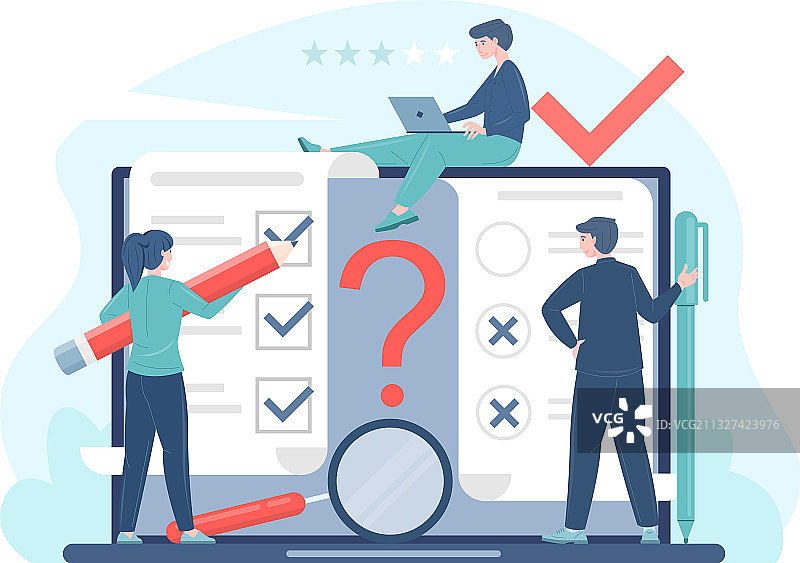 在线投票或调查概念图片素材