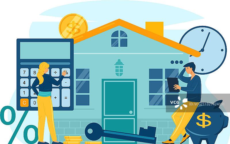 抵押贷款和房屋贷款概念图片素材